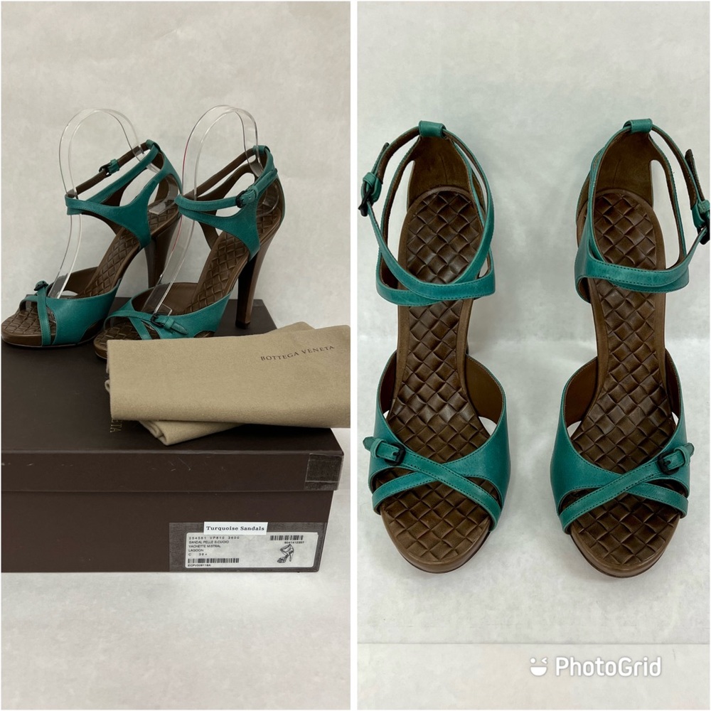 BOTTEGA VENETA Intrecciato Leather Sandal Shoes  EU 38.5 / US 8.5  New in Box - Picture 7 of 12